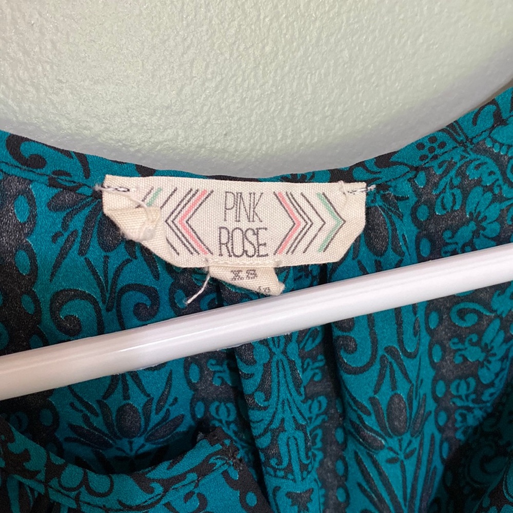 Turquoise Patterned Tank Top - Picture 3 of 3
